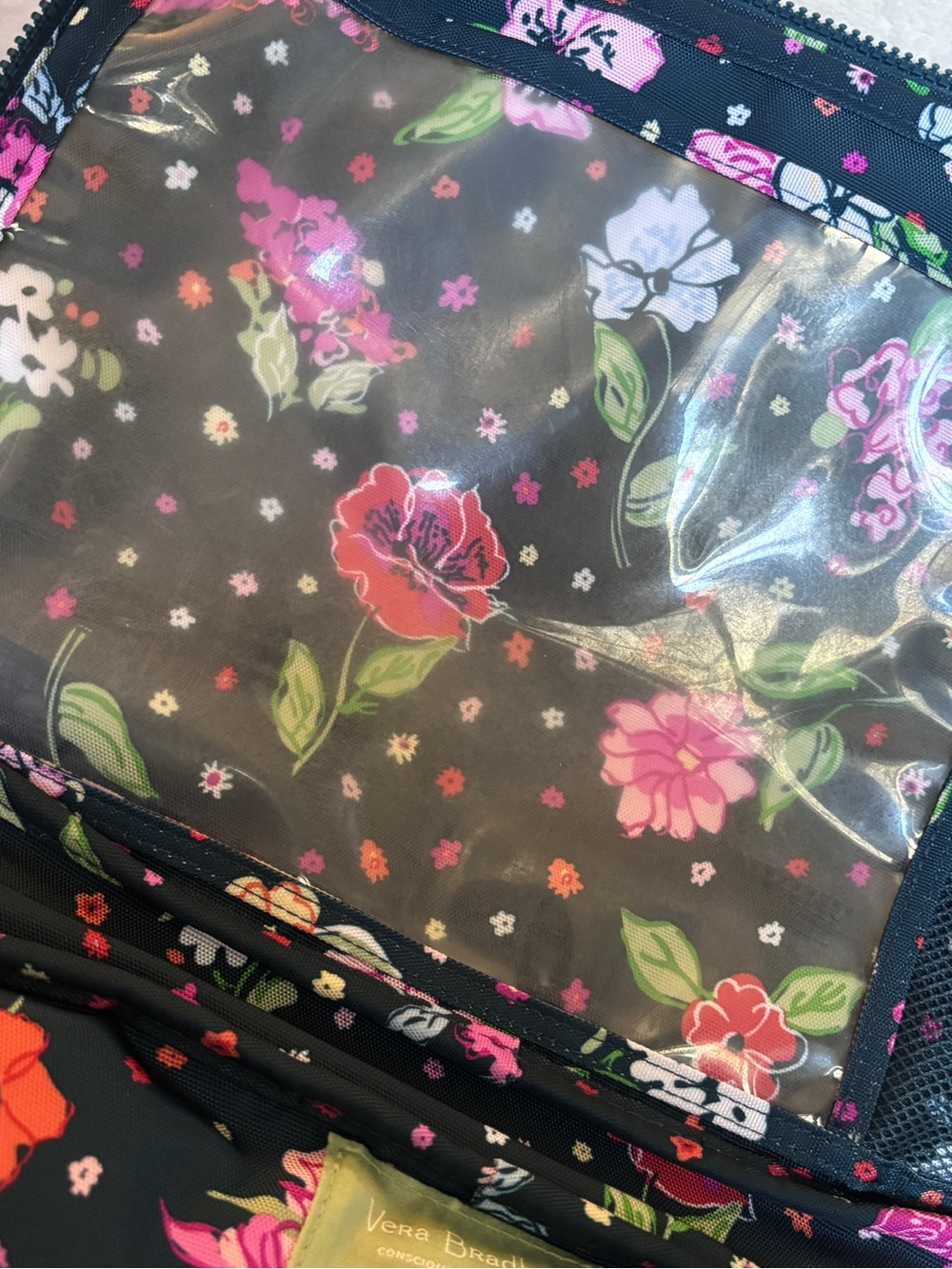 Vera Bradley Hanging Travel Organizer Toiletry Cosmetic Bag Floral - Picture 7 of 9